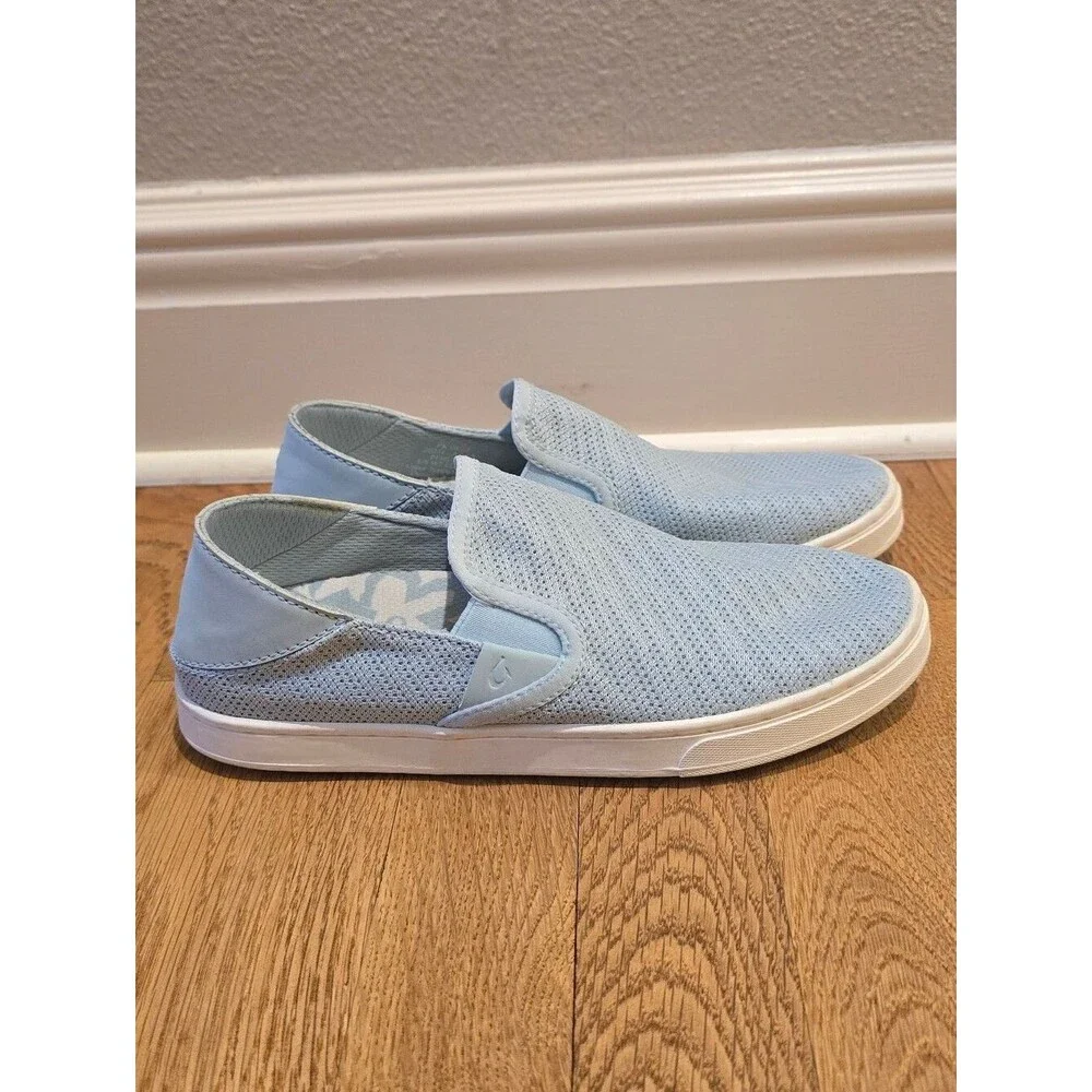 NWOB OluKai Women’s Pehuea Slip On Sneakers Swell Aqua Size 7